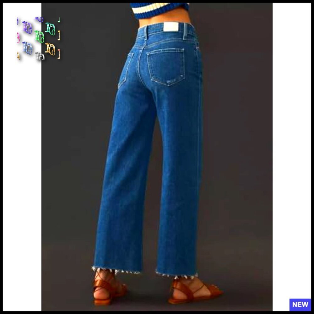 Wide Leg High Waist Jeans Stretchy Denim Boyfriend Fit Trendy Fall 2025 - Picture 4 of 6
